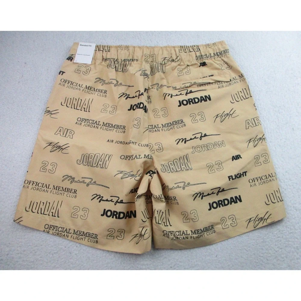 NWT Air Jordan Flight MVP Shorts Mens M Gold Black Signature Basketball Athletic